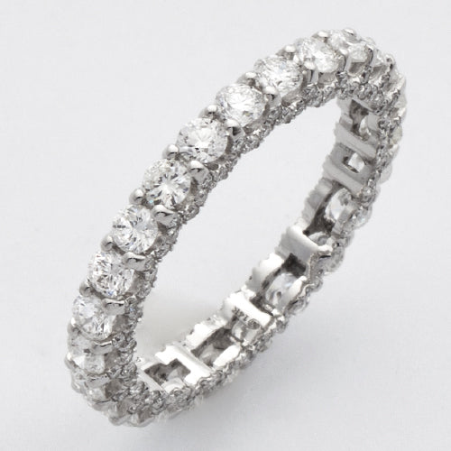 14KW 2.50CTW DIAMOND MACHINE SET ETERNITY BAND