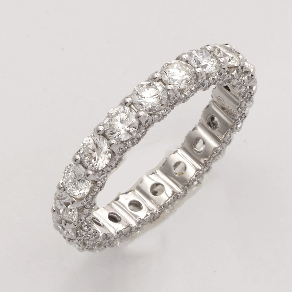 14KW 3.10CTW DIAMOND MACHINE SET ETERNITY BAND