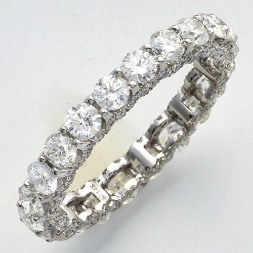 14KW 3.35CTW DIAMOND MACHINE SET ETERNITY BAND