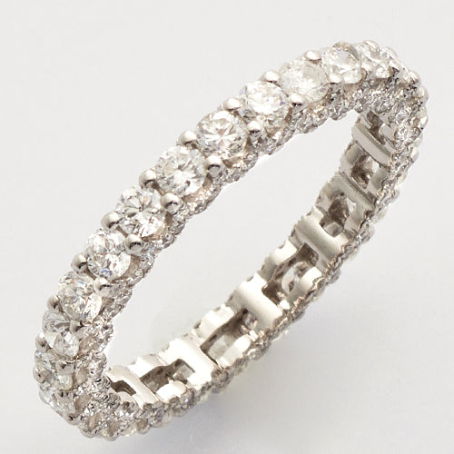 14KW 2.20CTW DIAMOND MACHINE SET ETERNITY BAND