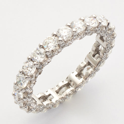 14KW 2.75CTW DIAMOND MACHINE SET ETERNITY BAND