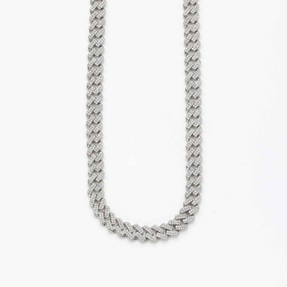 10KW 11.85CW DIAMOND SQUARE LINK MIAMI CUBAN CHAIN