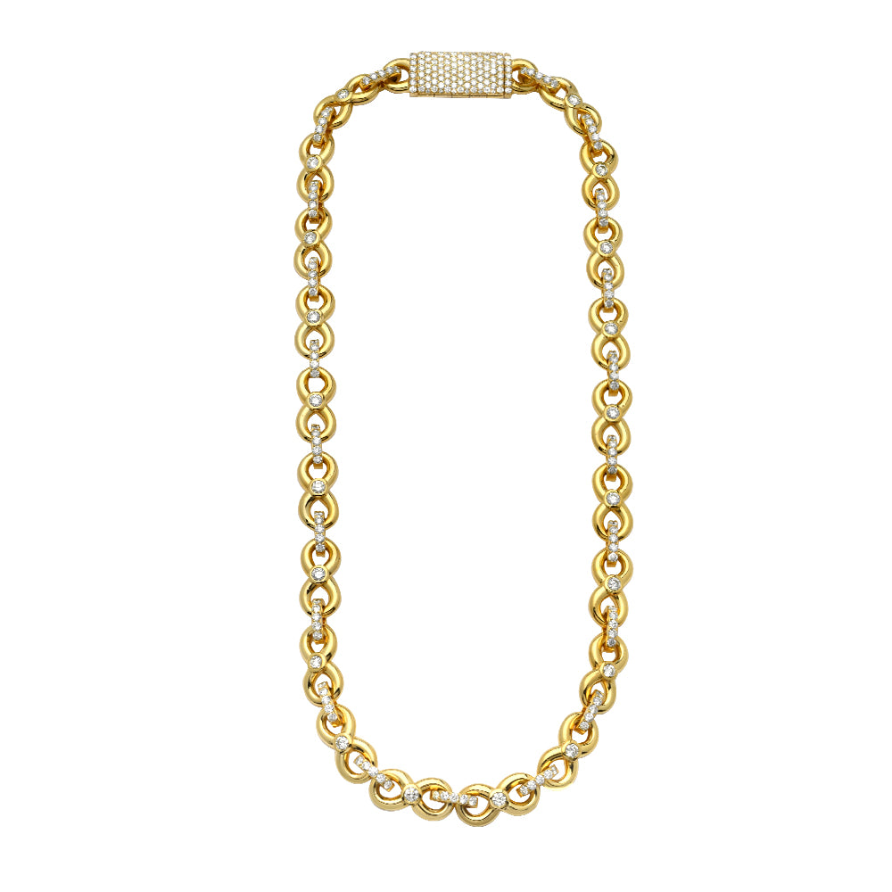 10KY 15.91CTW DIAMOND INFINITY ROLO CHAIN - CENTER