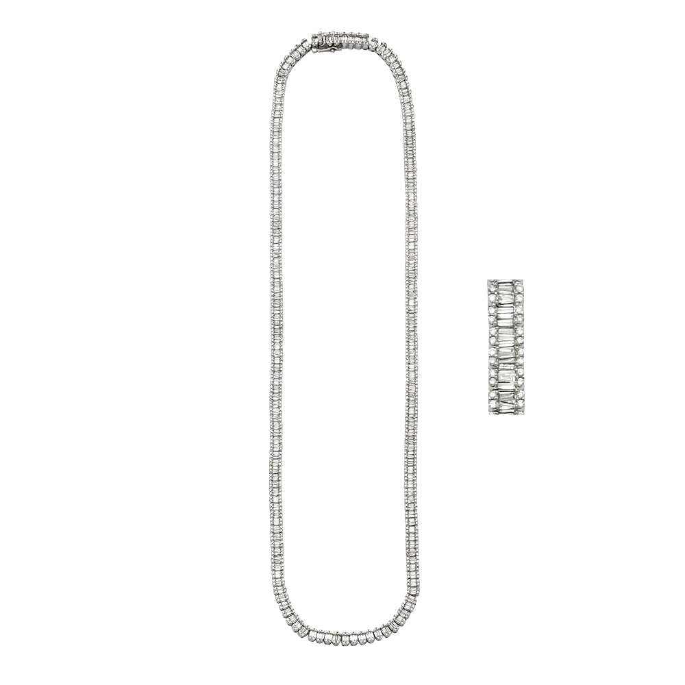 10KW 8.25CTW BAGUETTE DIAMOND NECKLACE