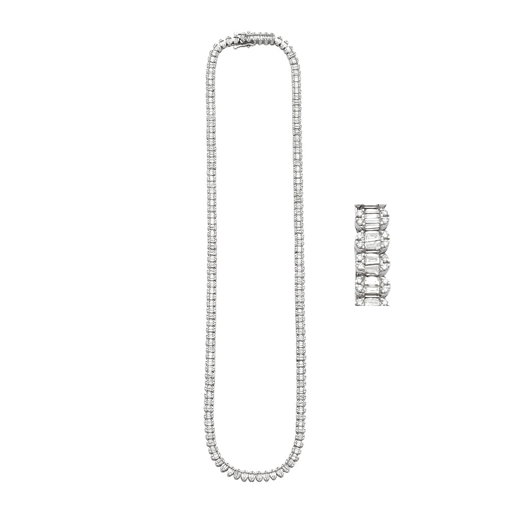 10KW 8.50CTW BAGUETTE DIAMOND NECKLACE