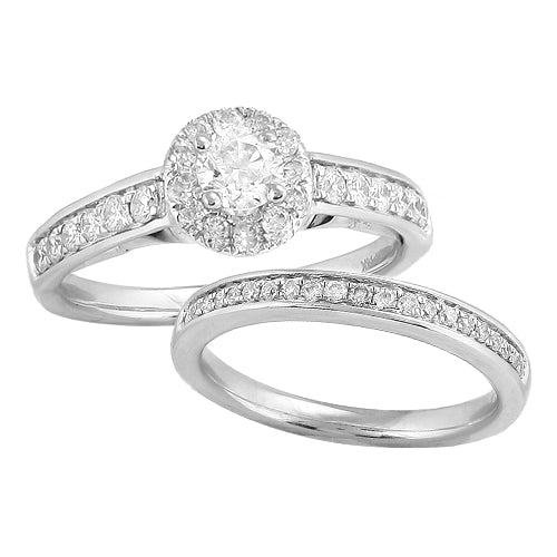 14KW 1.00CTW DIAMOND BRIDAL SET