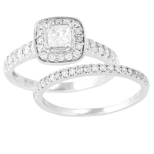 14KW 1.00CTW DIAMOND BRIDAL SET