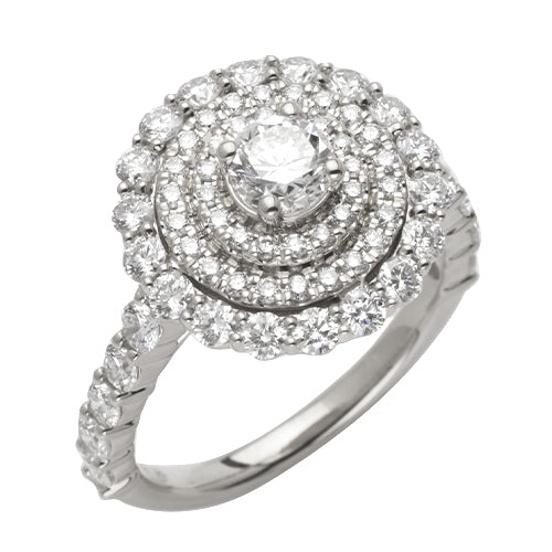 14KW 2.00CTW ROUND DIAMOND BRIDAL RING - TRIPLE