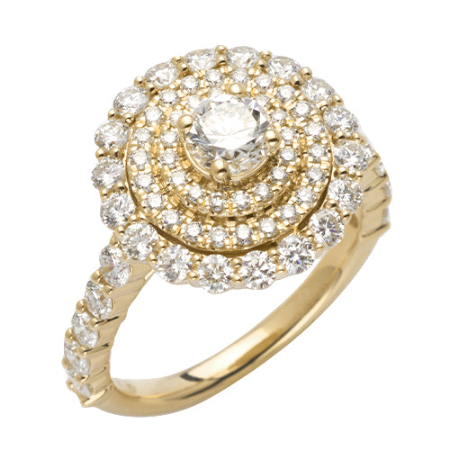 14KY 2.00CTW ROUND DIAMOND BRIDAL RING - TRIPLE