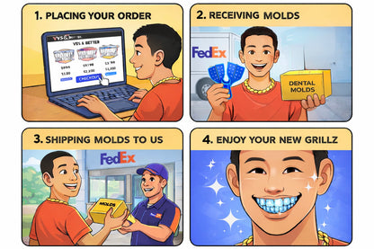 JUMBO (6 POINTER) LAB DIAMOND GRILLZ