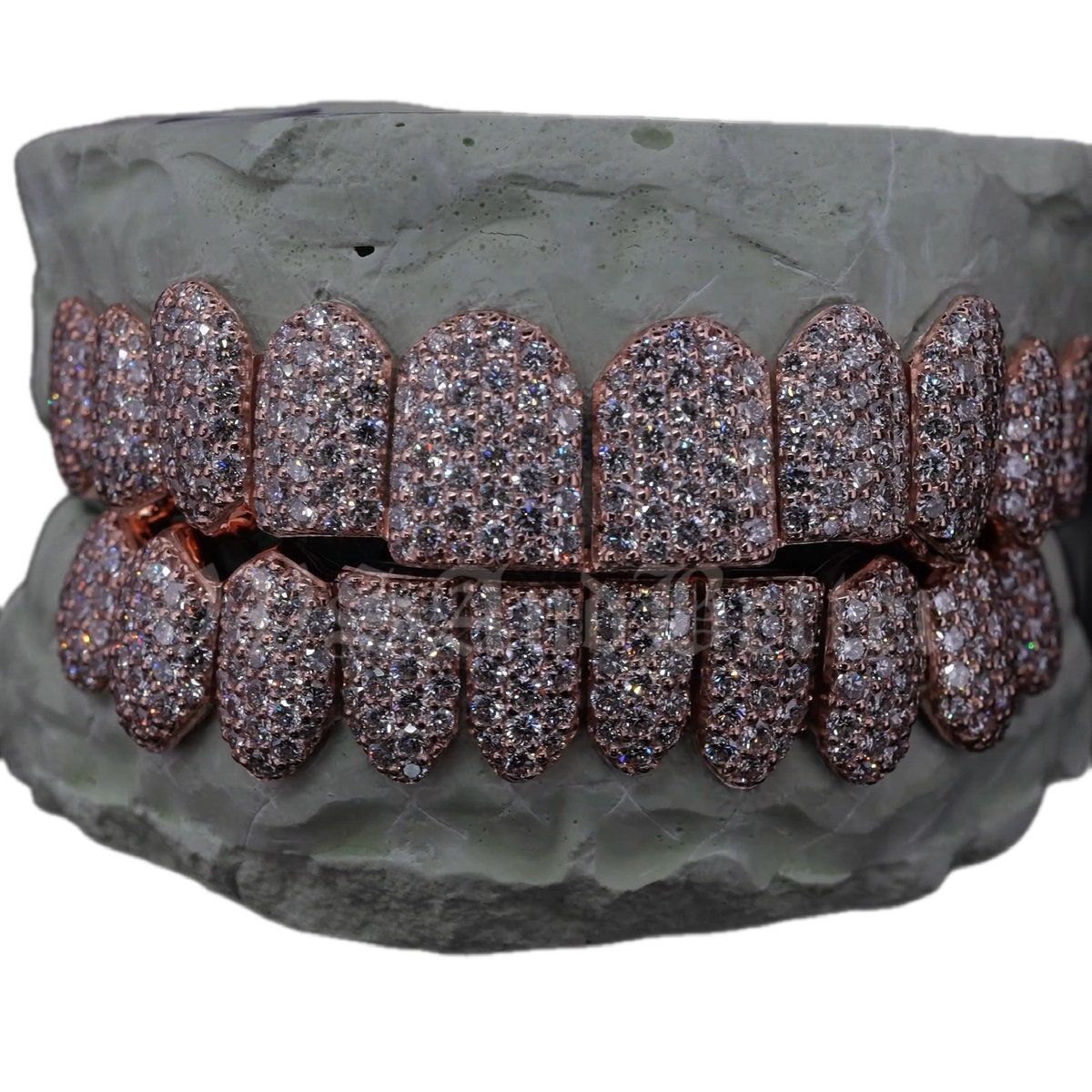 NATURAL VVS DIAMOND HONEYCOMB SET GRILLZ