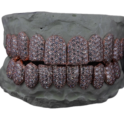 NATURAL VVS DIAMOND HONEYCOMB SET GRILLZ
