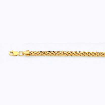 10K 4MM YELLOW GOLD PALM 16" CHAIN NECKLACE (AVAILABLE IN LENGTHS 7" - 30")