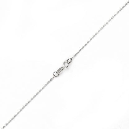 10K WHITE GOLD DC ROLO  023 GAUGE 28" CHAIN NECKLACE (AVAILABLE IN LENGTHS 7" - 30")