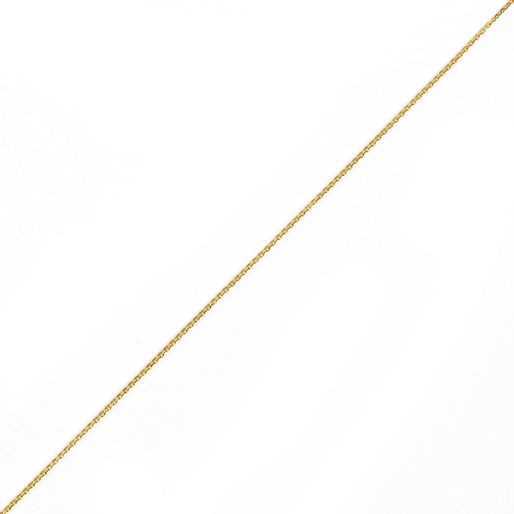 10K YELLOW GOLD DC ROLO  023 GAUGE 24" CHAIN NECKLACE (AVAILABLE IN LENGTHS 7" - 30")