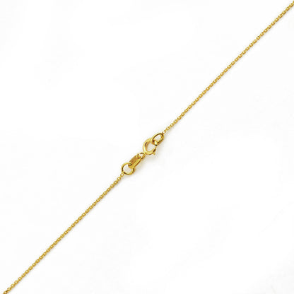 10K YELLOW GOLD DC ROLO  023 GAUGE 20" CHAIN NECKLACE (AVAILABLE IN LENGTHS 7" - 30")