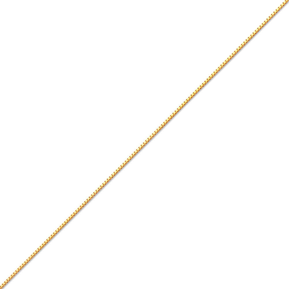 10K YELLOW GOLD BOX 050 GAUGE 20" CHAIN NECKLACE (AVAILABLE IN LENGTHS 7" - 30")