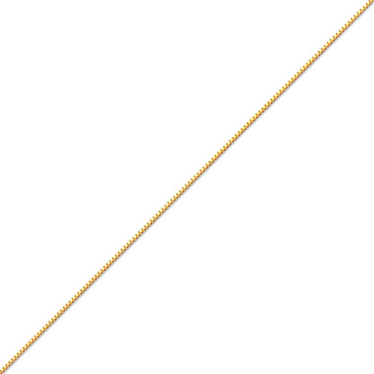 10K YELLOW GOLD BOX 050 GAUGE 16" CHAIN NECKLACE (AVAILABLE IN LENGTHS 7" - 30")