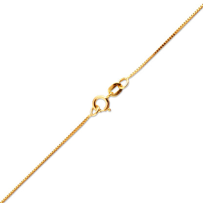 10K YELLOW GOLD BOX 050 GAUGE 28" CHAIN NECKLACE (AVAILABLE IN LENGTHS 7" - 30")