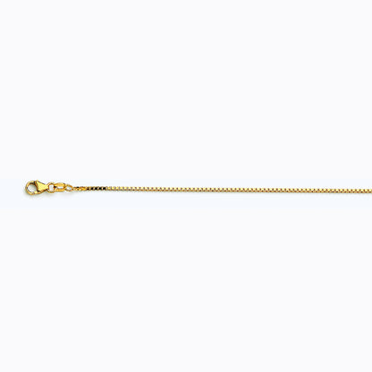10K YELLOW GOLD BOX 068 GAUGE 16" CHAIN NECKLACE (AVAILABLE IN LENGTHS 7" - 30")