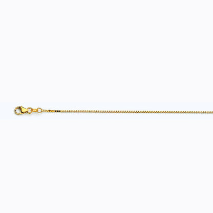 10K YELLOW GOLD BOX 058 GAUGE 22" CHAIN NECKLACE (AVAILABLE IN LENGTHS 7" - 30")