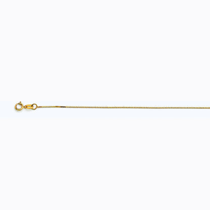 10K YELLOW GOLD BOX 040 GAUGE 18" CHAIN NECKLACE (AVAILABLE IN LENGTHS 7" - 30")