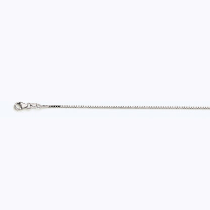 10K WHITE GOLD BOX 068 GAUGE 20" CHAIN NECKLACE (AVAILABLE IN LENGTHS 7" - 30")