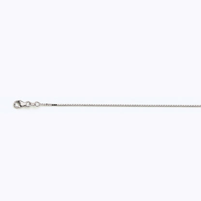 10K WHITE GOLD BOX 058 GAUGE 22" CHAIN NECKLACE (AVAILABLE IN LENGTHS 7" - 30")