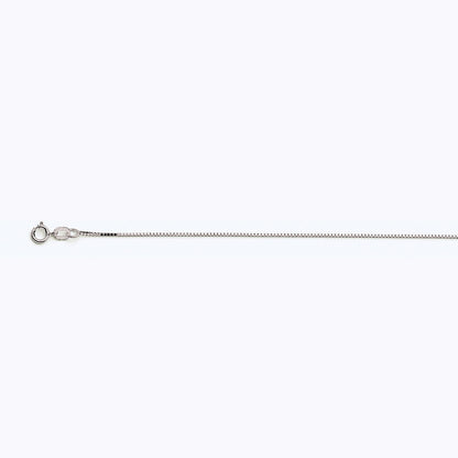 10K WHITE GOLD BOX 050 GAUGE 26" CHAIN NECKLACE (AVAILABLE IN LENGTHS 7" - 30")