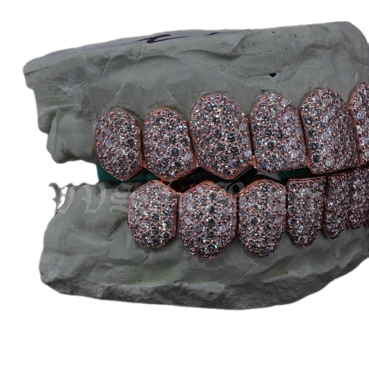 NATURAL VVS DIAMOND HONEYCOMB SET GRILLZ