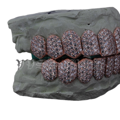 NATURAL VVS DIAMOND HONEYCOMB SET GRILLZ