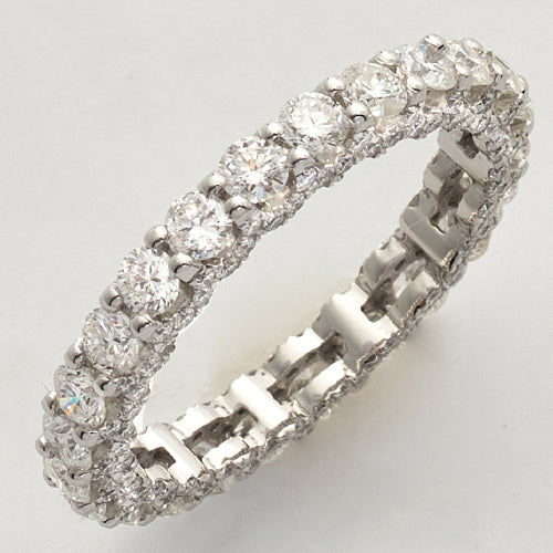 14KW 2.05CTW DIAMOND MACHINE SET ETERNITY BAND