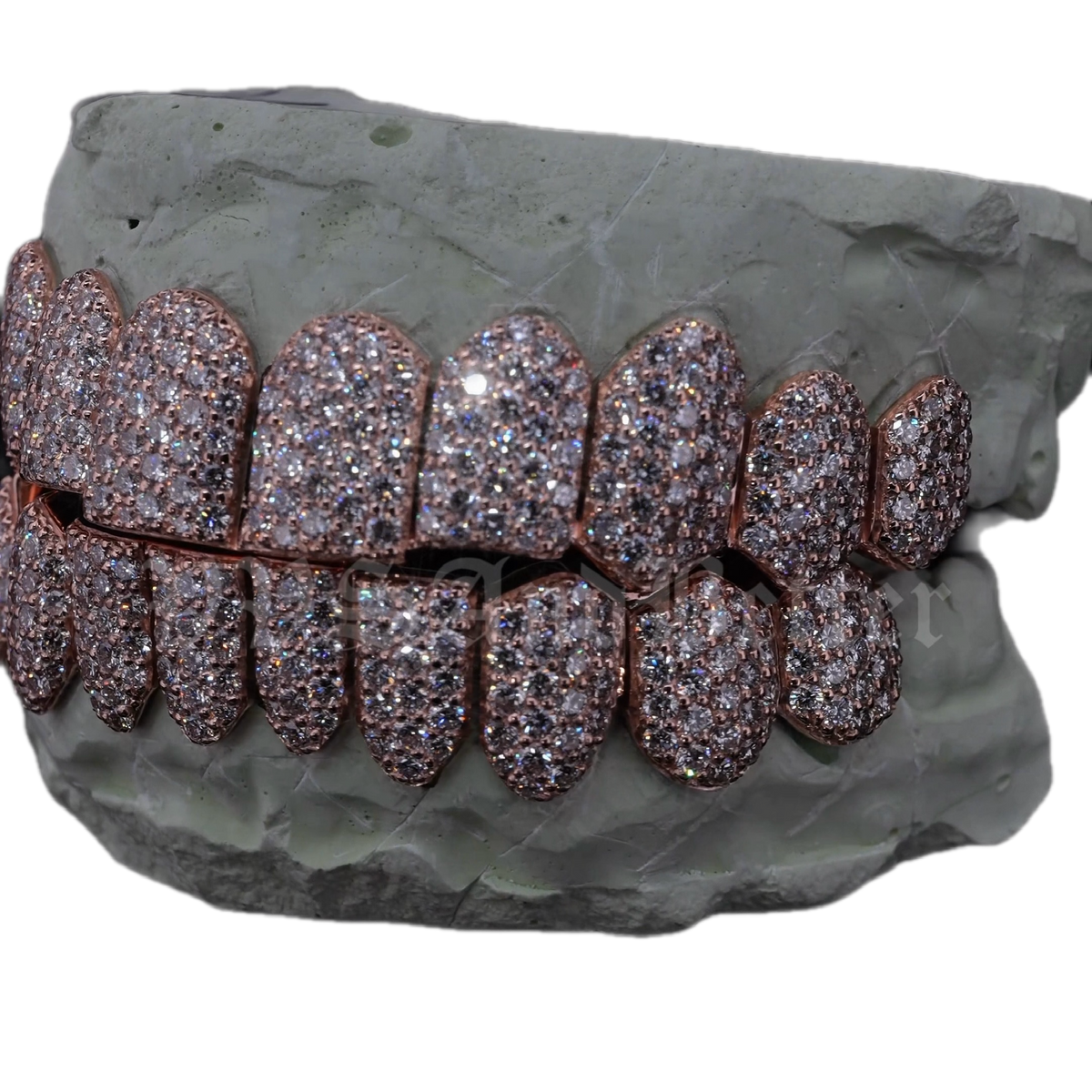 NATURAL VVS DIAMOND HONEYCOMB SET GRILLZ
