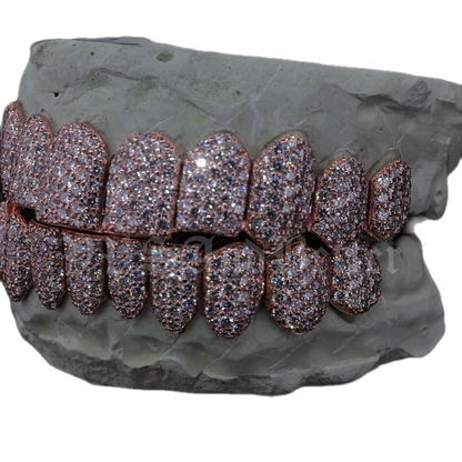 NATURAL VVS DIAMOND HONEYCOMB SET GRILLZ