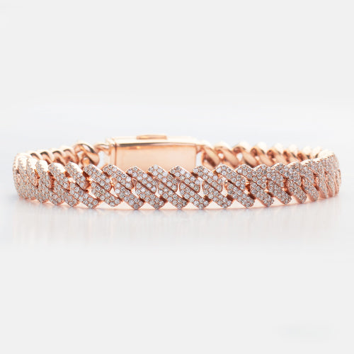 10KR 6.30CTW DIAMOND SQUARE LINK MIAMI CUBAN