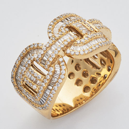 14KY 2.00CTW DIAMOND GUCCI BAGUETTE RING