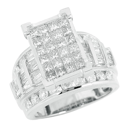 14KW 3.00CTW DIAMOND CINDERELLA RING