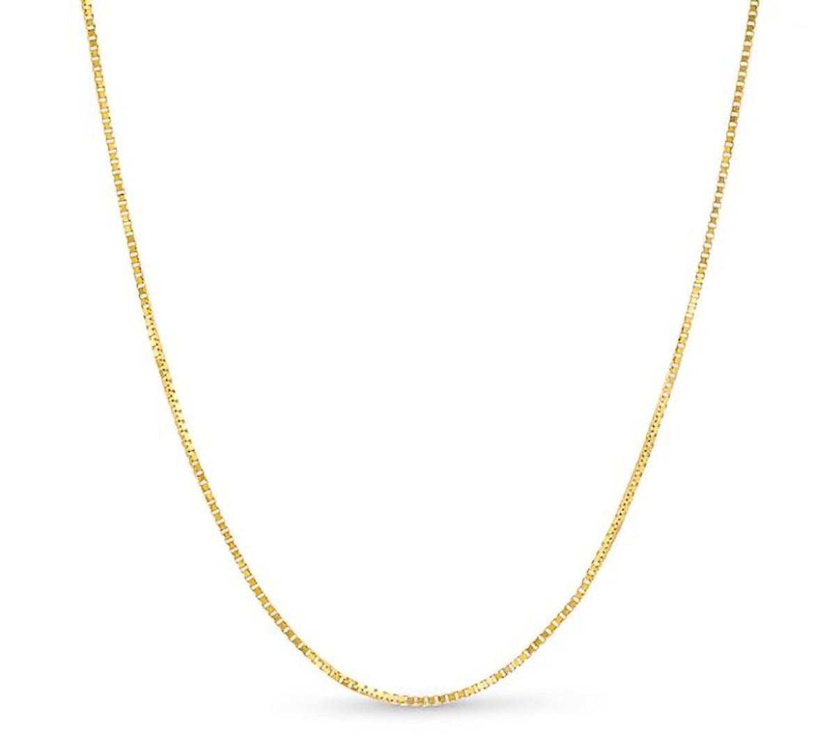 10K YELLOW GOLD BOX 040 GAUGE 28" CHAIN NECKLACE (AVAILABLE IN LENGTHS 7" - 30")