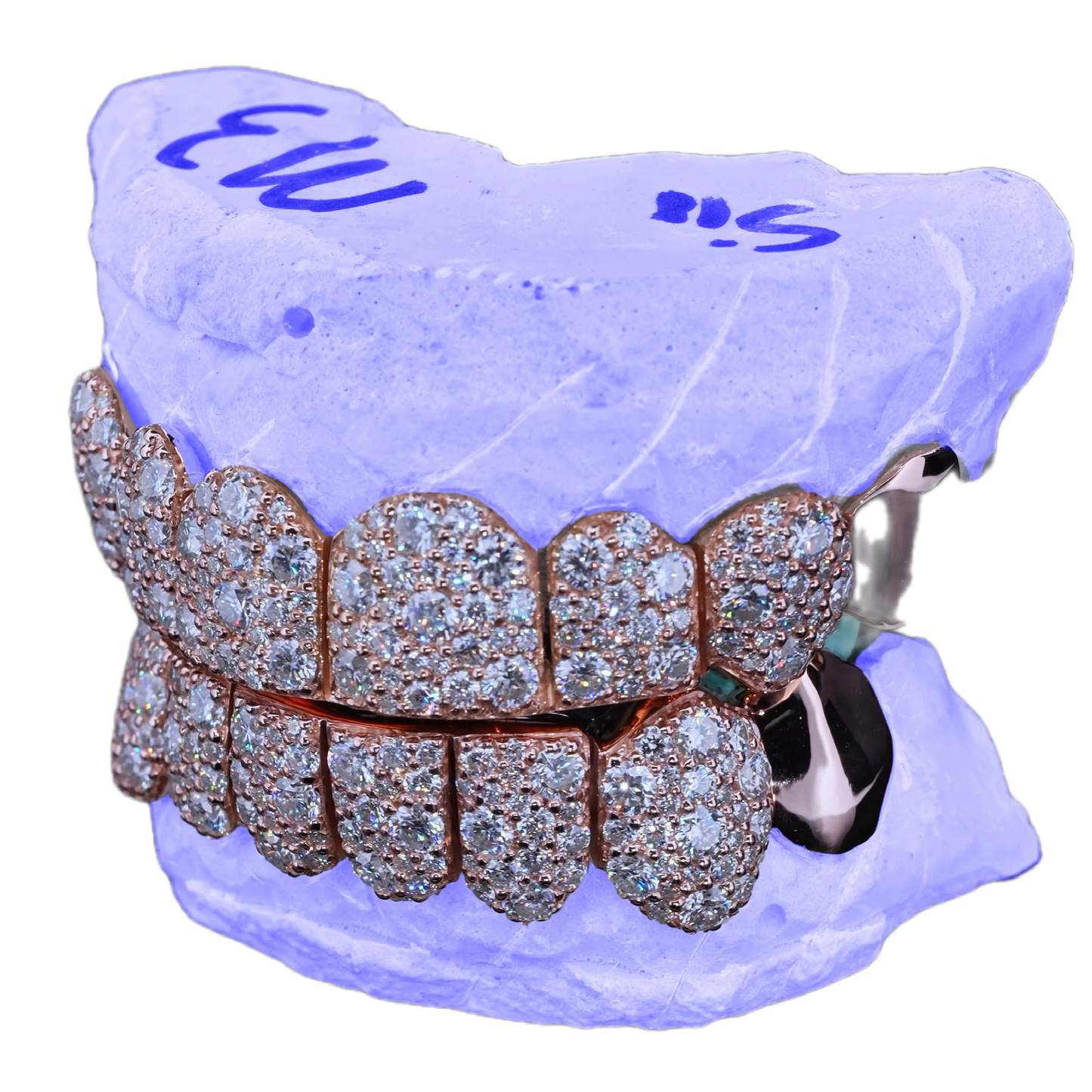 VVS MOISSANITE END CAP GALAXY SET GRILLZ (8 POINTER)