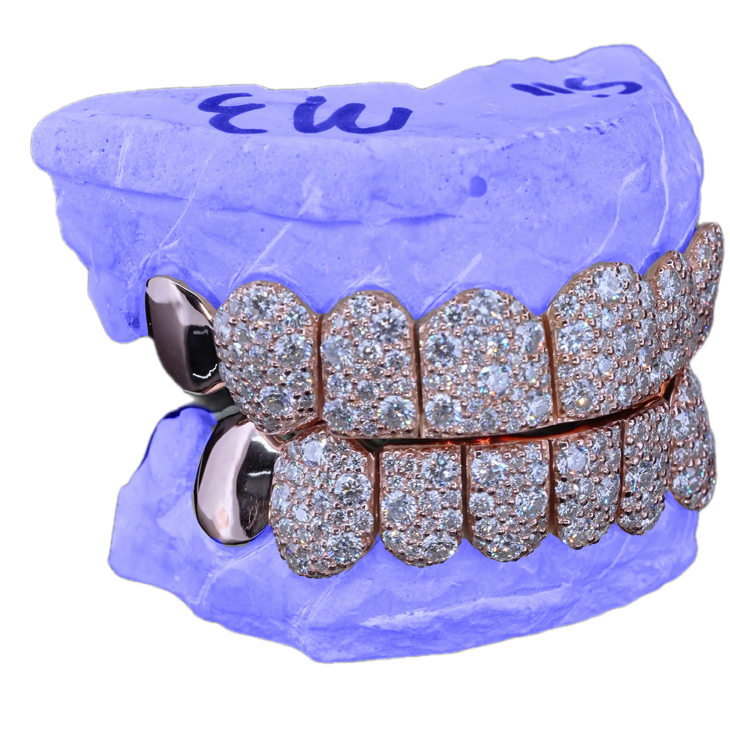 VVS MOISSANITE END CAP GALAXY SET GRILLZ (8 POINTER)