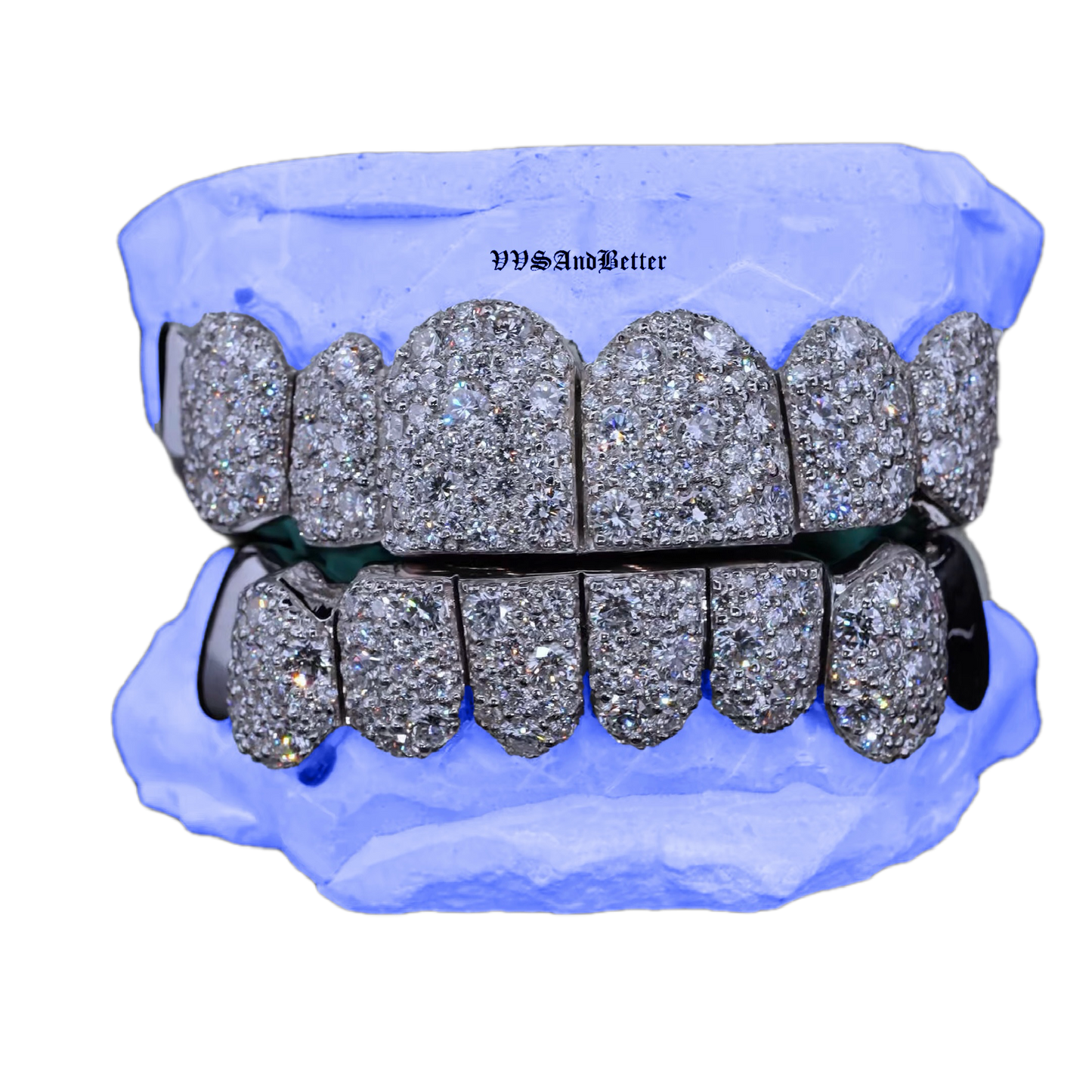 VVS LAB DIAMOND END CAP GALAXY SET GRILLZ (8 POINTER)