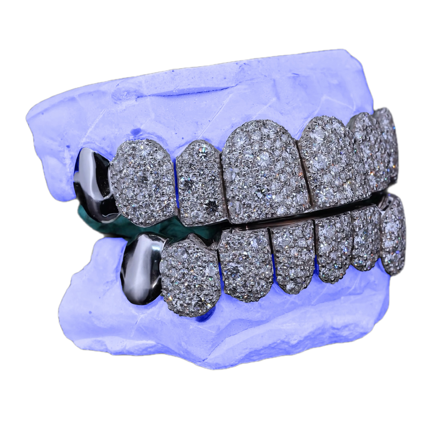 VVS LAB DIAMOND END CAP GALAXY SET GRILLZ (8 POINTER)