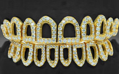 CUSTOM CVD VVS LAB DIAMOND GRILLZ (FOUR TEETH)